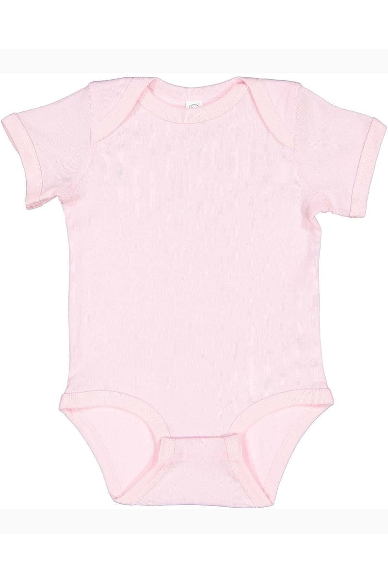 Rabbit Skins 4400 Infant Baby Rib Bodysuit, Traditional Colors in Ballerina