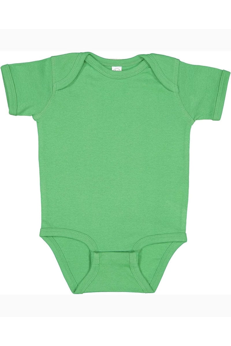 Rabbit Skins 4400 Infant Baby Rib Bodysuit in Grass