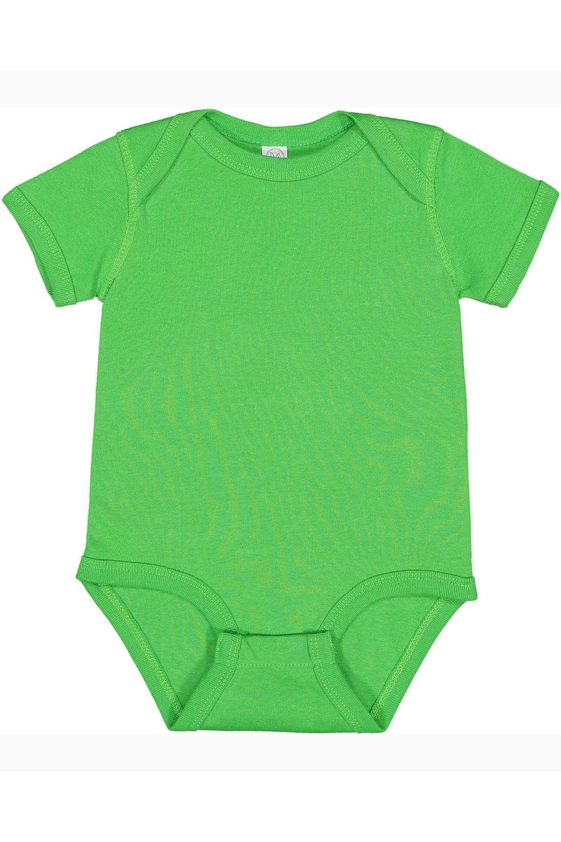 Rabbit Skins 4400 Infant Baby Rib Bodysuit in Apple