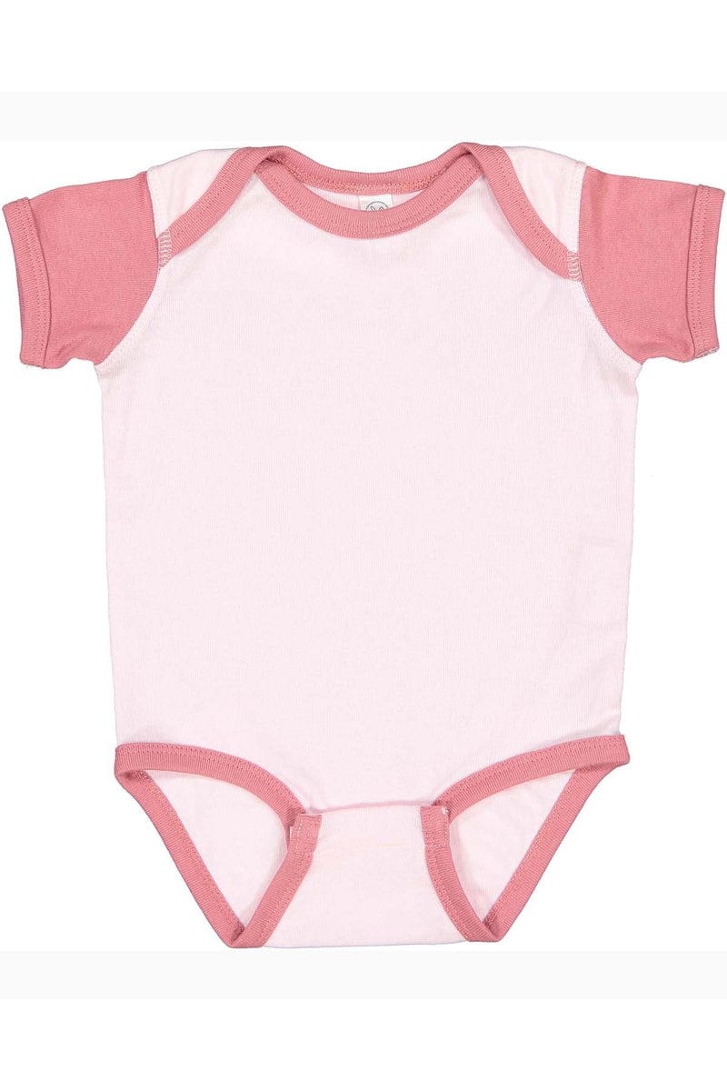 Rabbit Skins 4400 Infant Baby Rib Bodysuit in Blrna/ Mauvelous