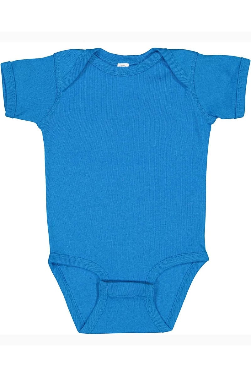 Rabbit Skins 4400 Infant Baby Rib Bodysuit in Cobalt