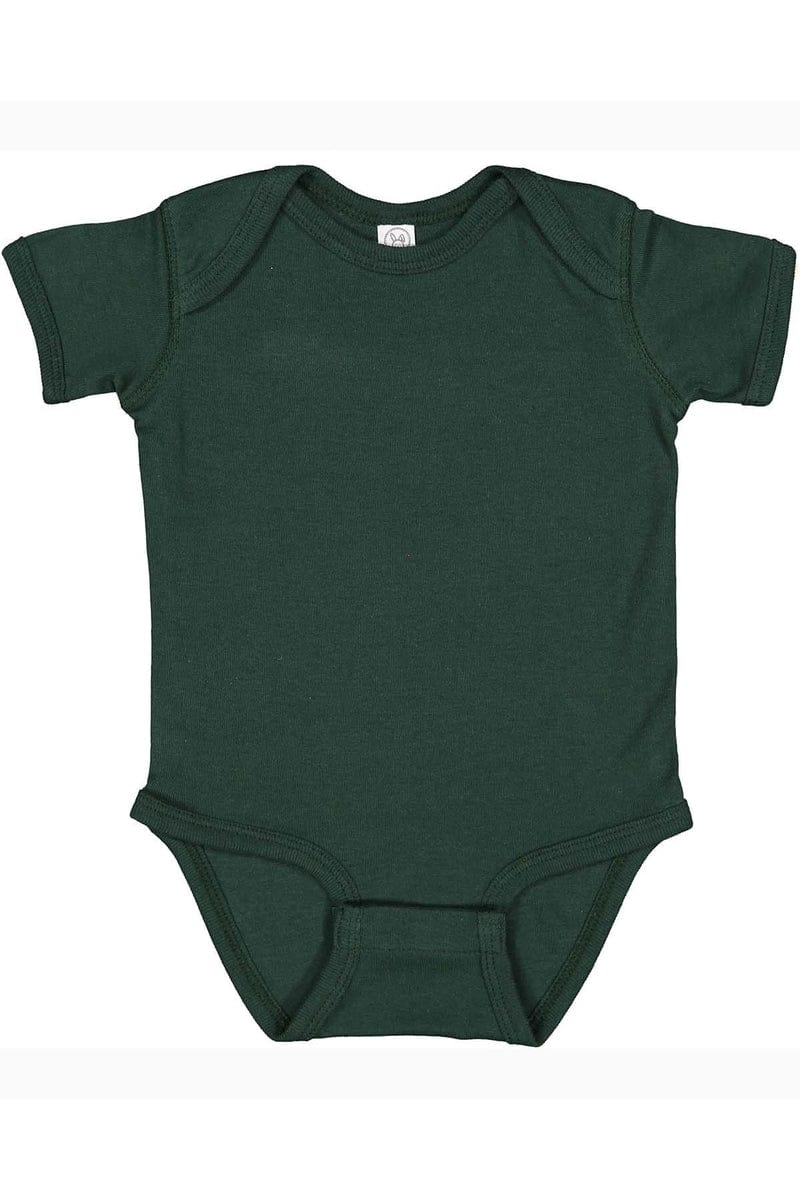 Rabbit Skins 4400 Infant Baby Rib Bodysuit in Forest