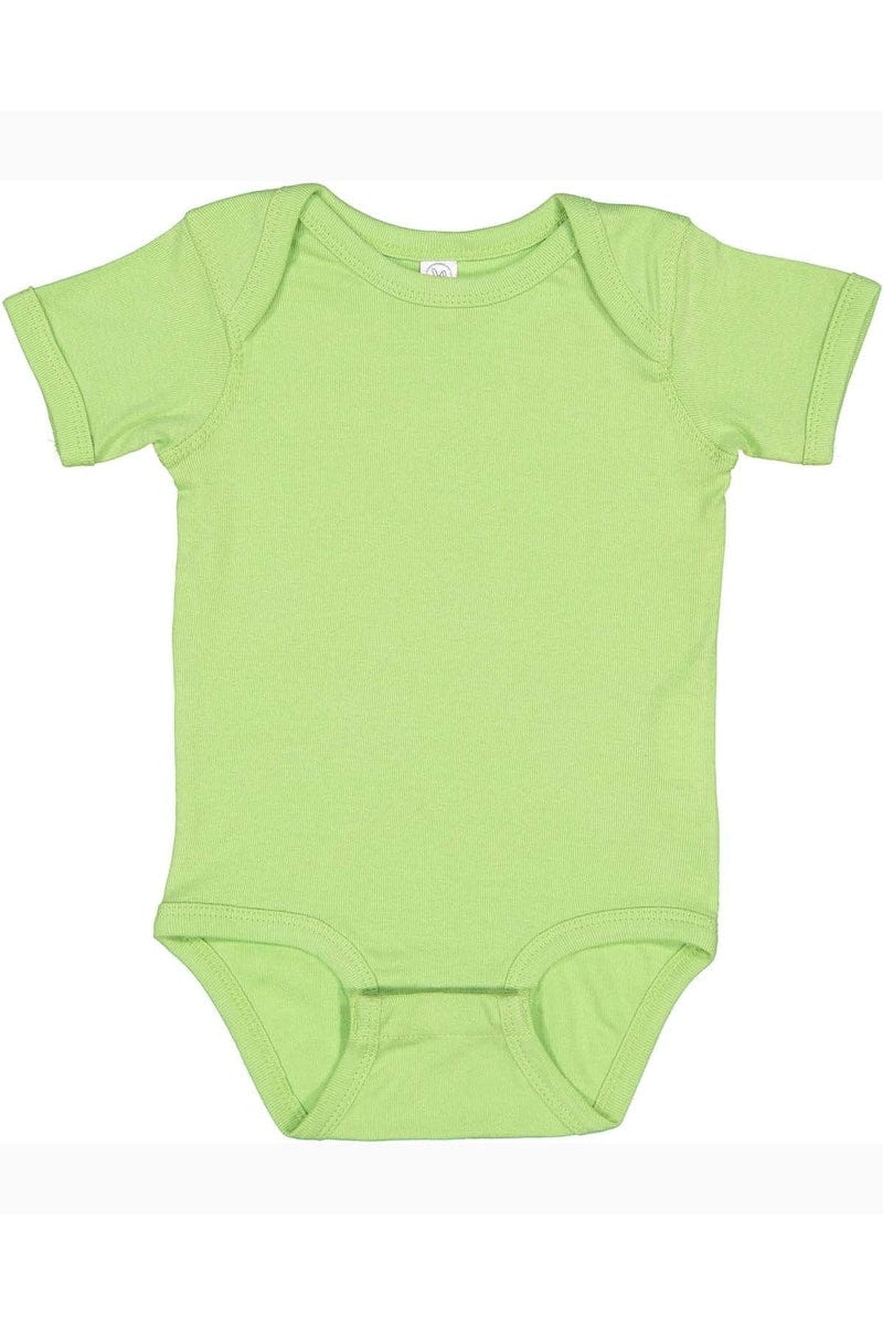 Rabbit Skins 4400 Infant Baby Rib Bodysuit in Key Lime