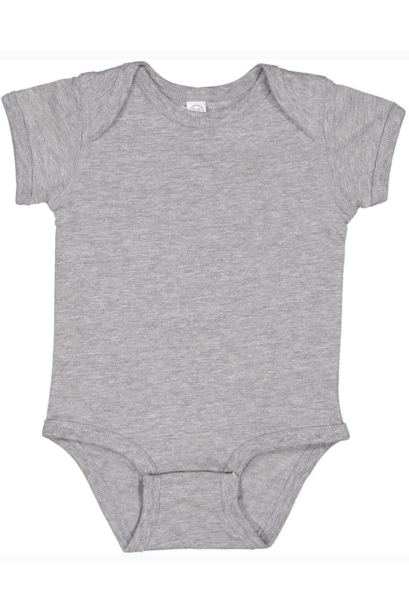 Rabbit Skins 4424 Infant Fine Jersey Bodysuit, Basic Colors in Heather