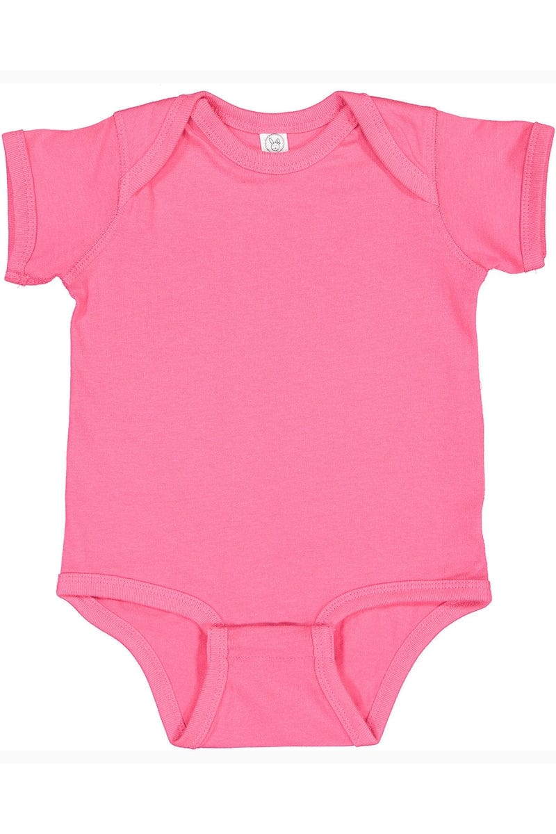 Rabbit Skins 4424 Infant Fine Jersey Bodysuit, Basic Colors in Hot Pink