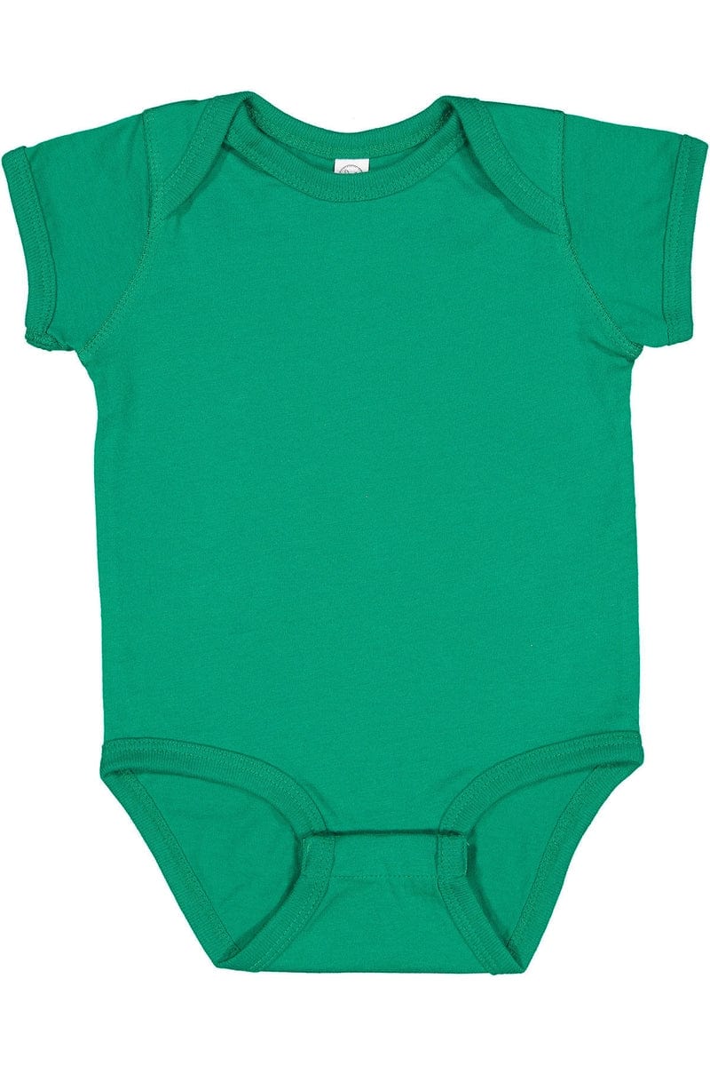 Rabbit Skins 4424 Infant Fine Jersey Bodysuit, Basic Colors in Kelly