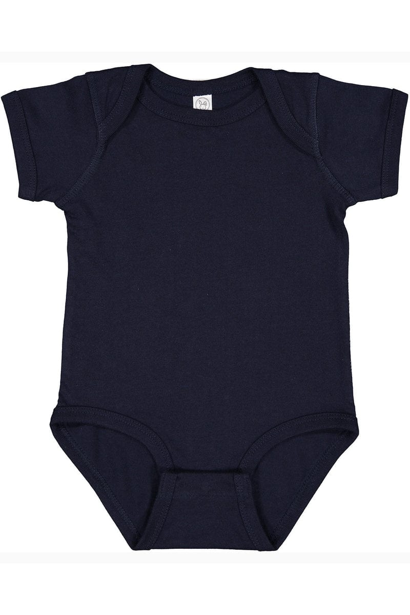 Rabbit Skins 4424 Infant Fine Jersey Bodysuit, Basic Colors in Navy