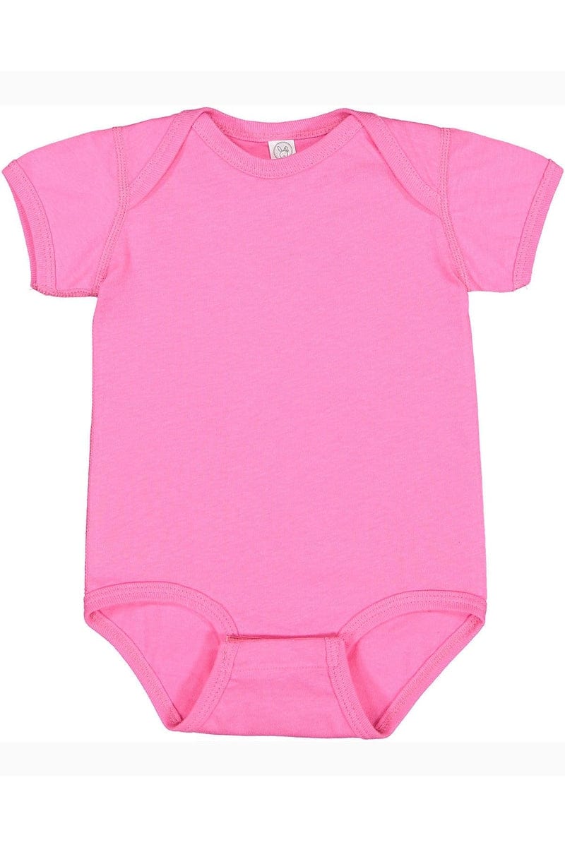Rabbit Skins 4424 Infant Fine Jersey Bodysuit, Basic Colors in Raspberry