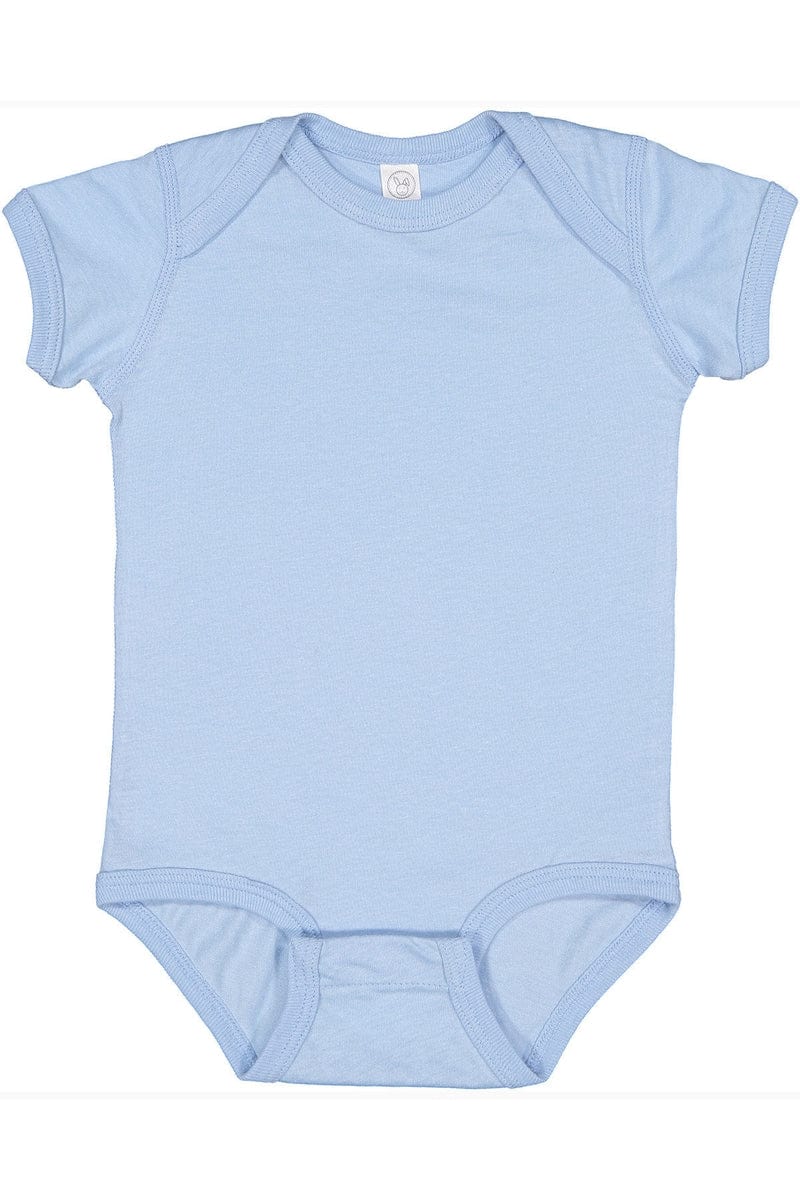 Rabbit Skins 4424 Infant Fine Jersey Bodysuit in Light Blue