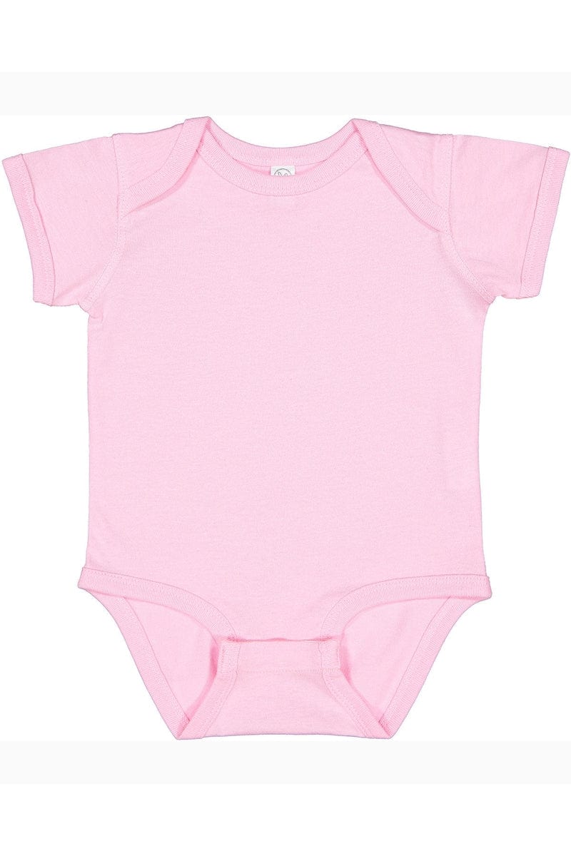 Rabbit Skins 4424 Infant Fine Jersey Bodysuit in Pink