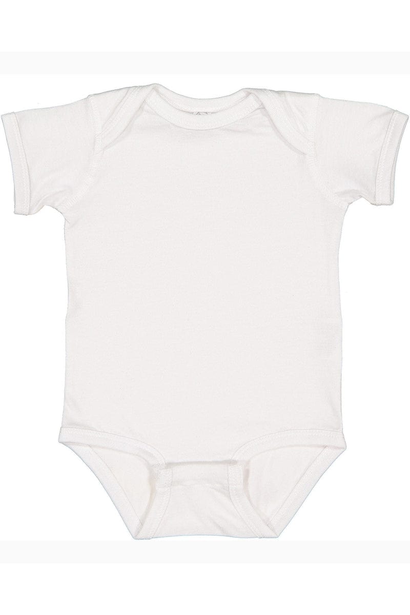 Rabbit Skins 4424 Infant Fine Jersey Bodysuit in White