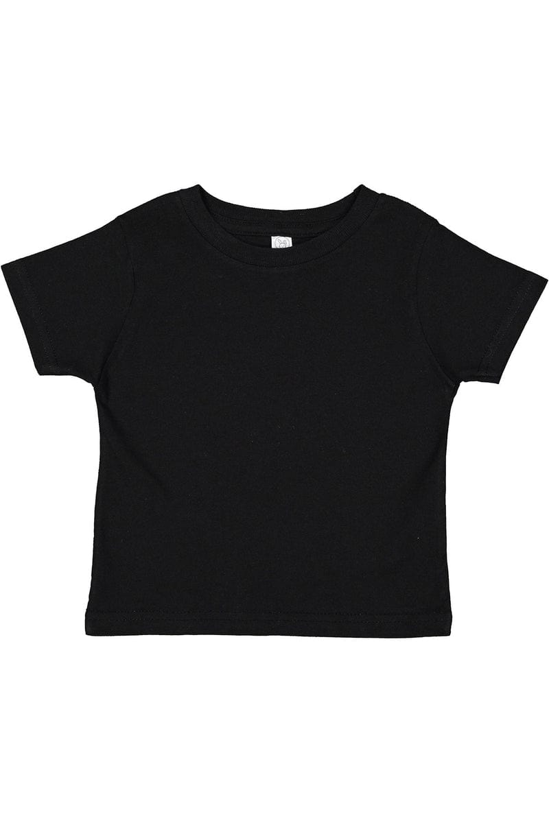 Rabbit Skins RS3301 Toddler Cotton Jersey T-Shirt in Black