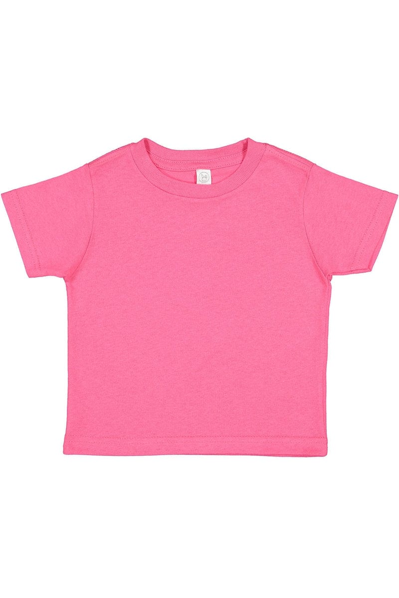 Rabbit Skins RS3301 Toddler Cotton Jersey T-Shirt in Hot Pink