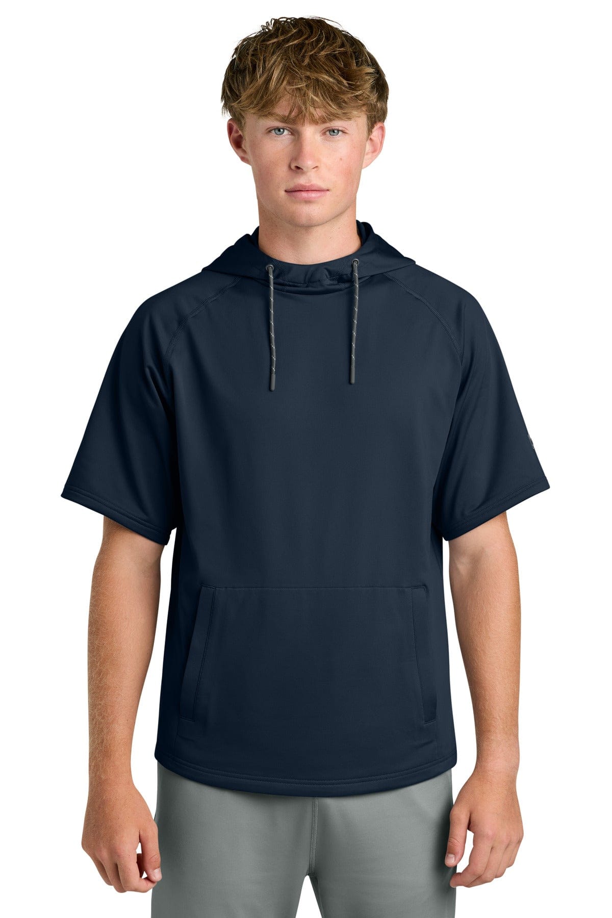 Richardson Charge Performance Fleece Short Sleeve Hoodie RA7200SSH in Navy