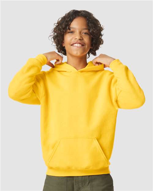 SF500B Youth Softstyle Midweight Hooded Sweatshirt in Daisy