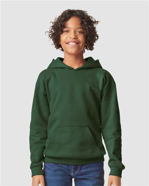 SF500B Youth Softstyle Midweight Hooded Sweatshirt in Forest Green