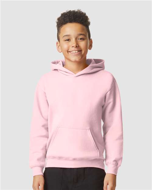 SF500B Youth Softstyle Midweight Hooded Sweatshirt in Light Pink