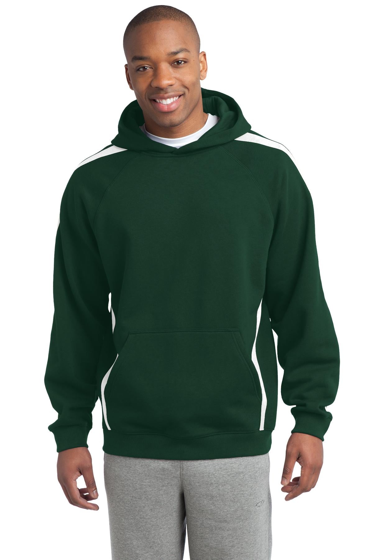 Sport-Tek ST265: Sleeve Stripe Pullover Hooded Sweatshirt