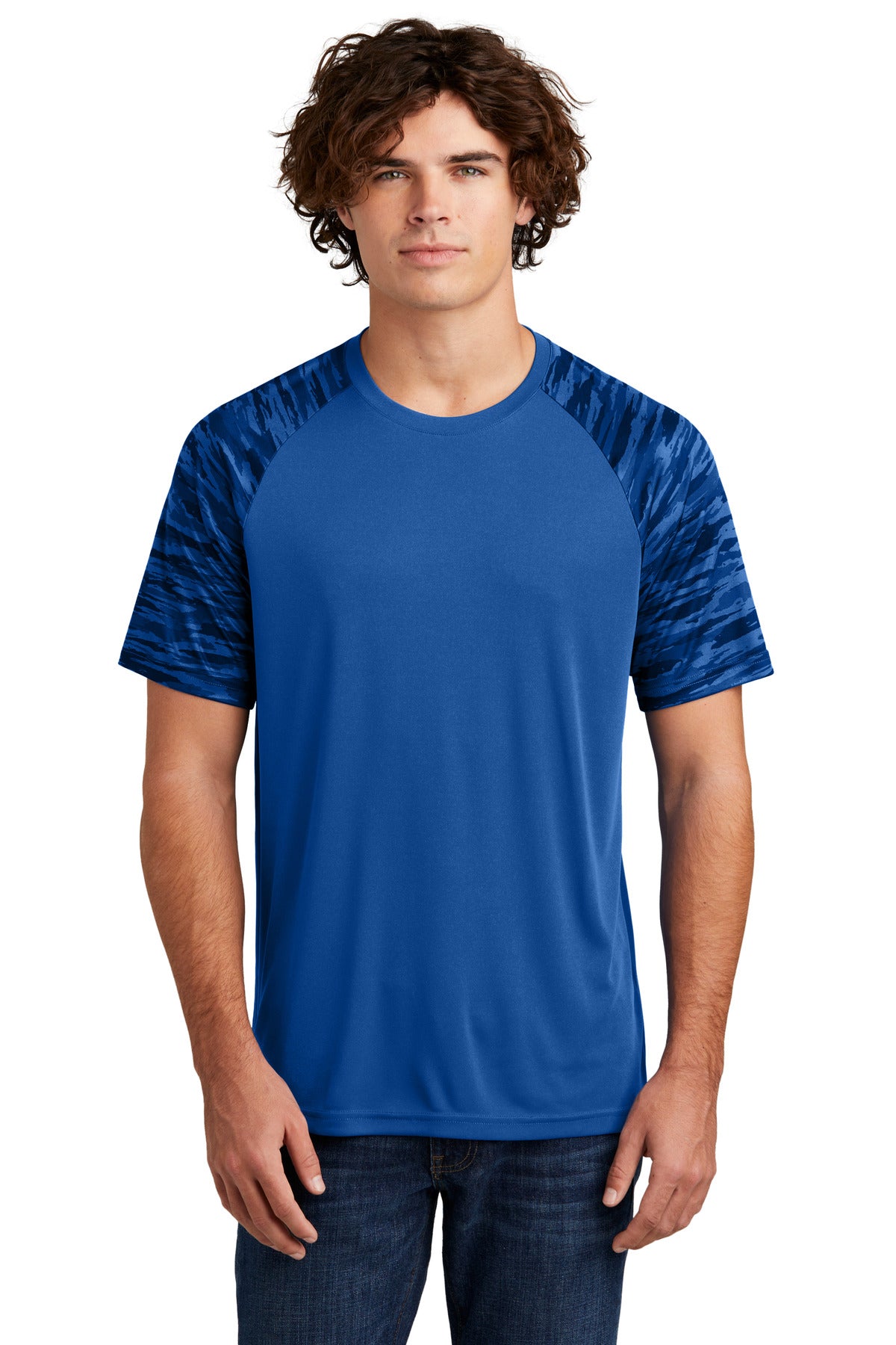 Sport-Tek ST376: Drift Camo Colorblock Tee