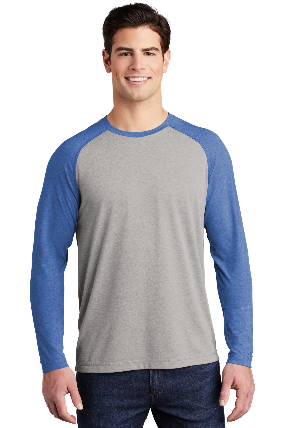 Sport-Tek ST400LS: PosiCharge Long Sleeve Tri-Blend Wicking Raglan Tee