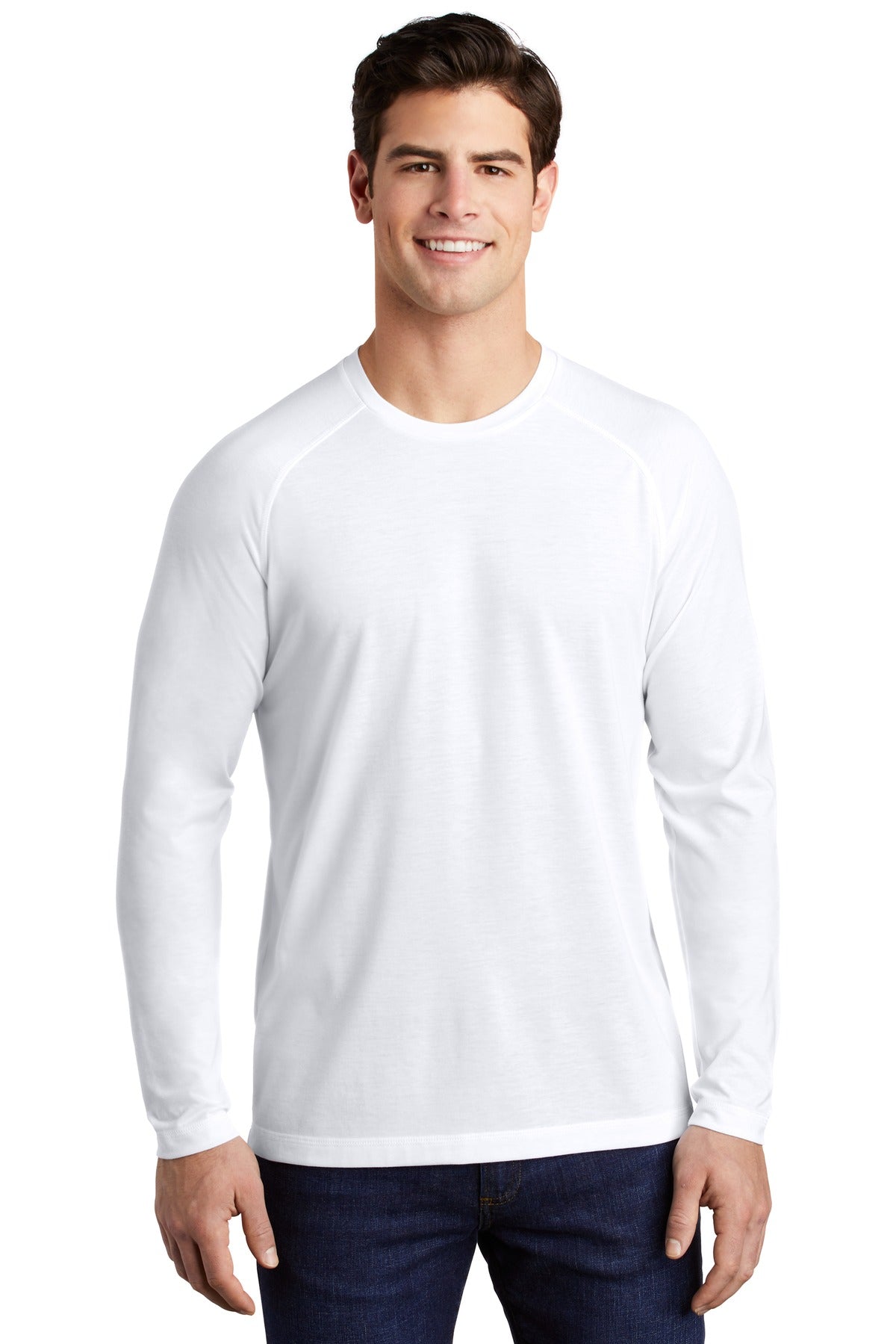 Sport-Tek ST400LS: PosiCharge Long Sleeve Tri-Blend Wicking Raglan Tee