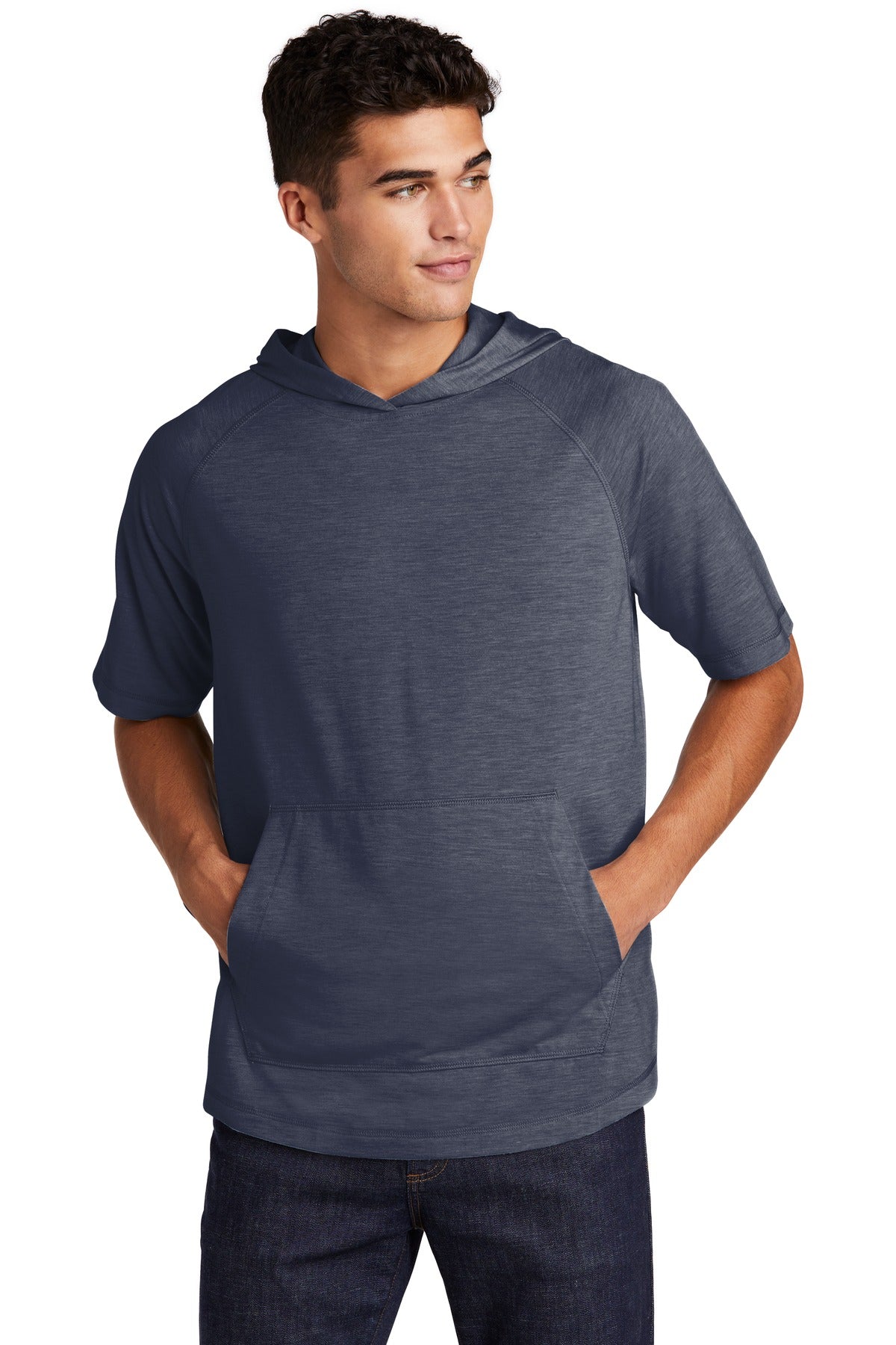 Sport-Tek ST404: PosiCharge Tri-Blend Wicking Short Sleeve Hoodie