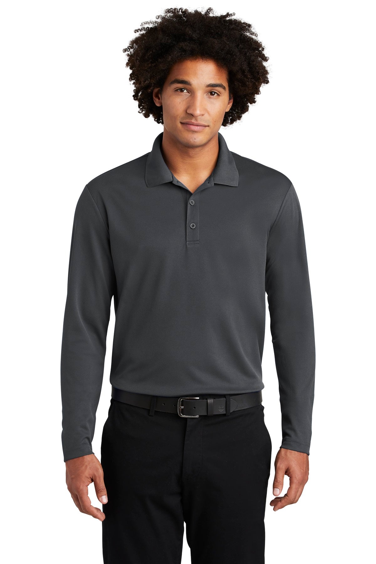 Sport-Tek ST640LS: PosiCharge RacerMesh Long Sleeve Polo