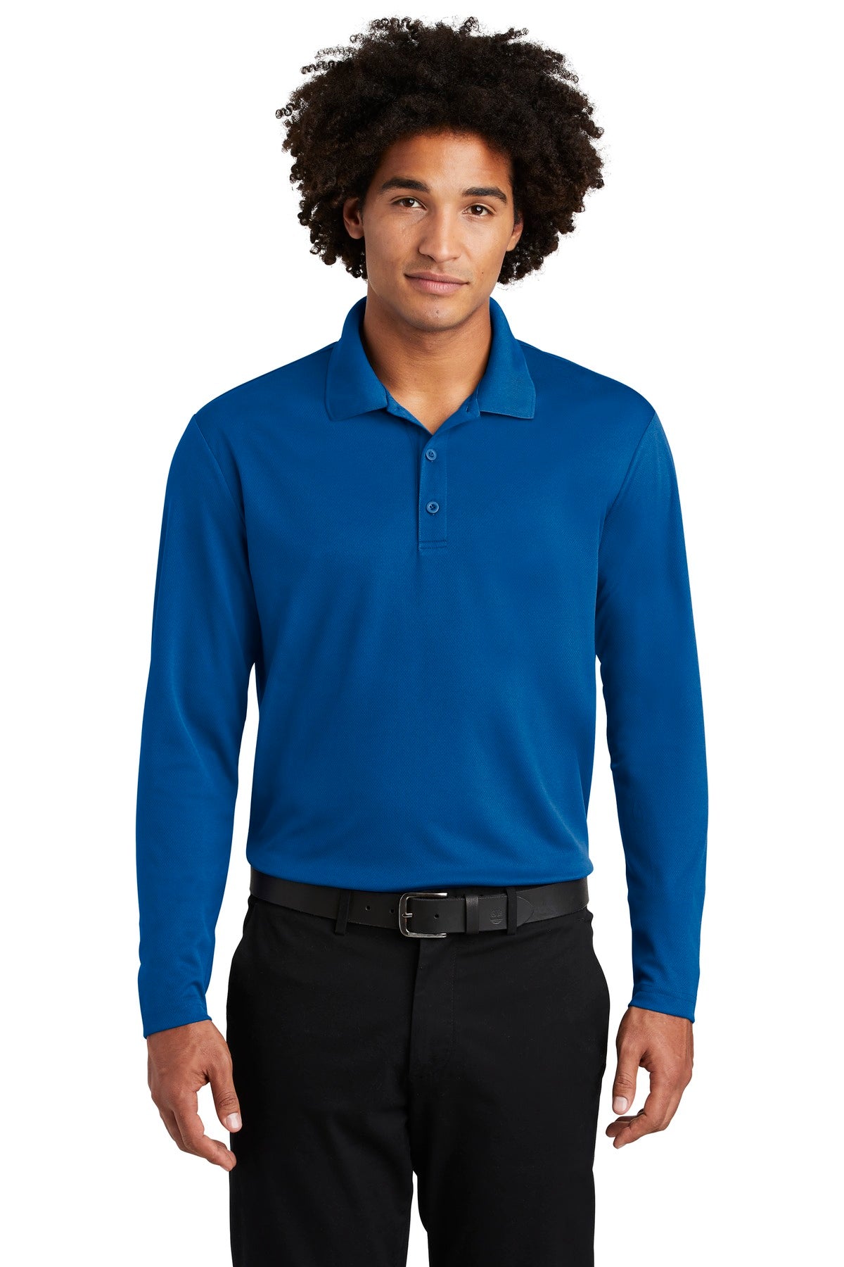 Sport-Tek ST640LS: PosiCharge RacerMesh Long Sleeve Polo