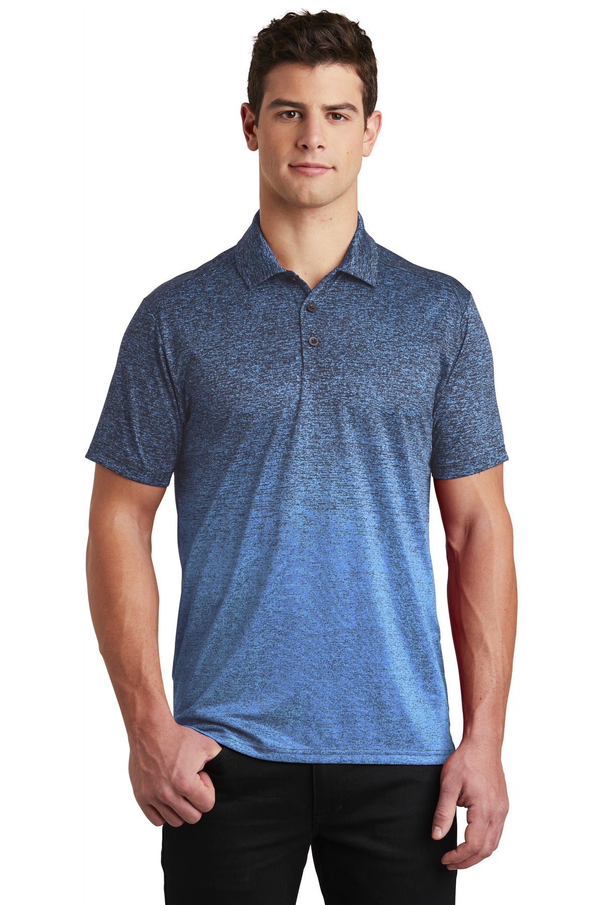 Sport-Tek ST671: Ombre Heather Polo