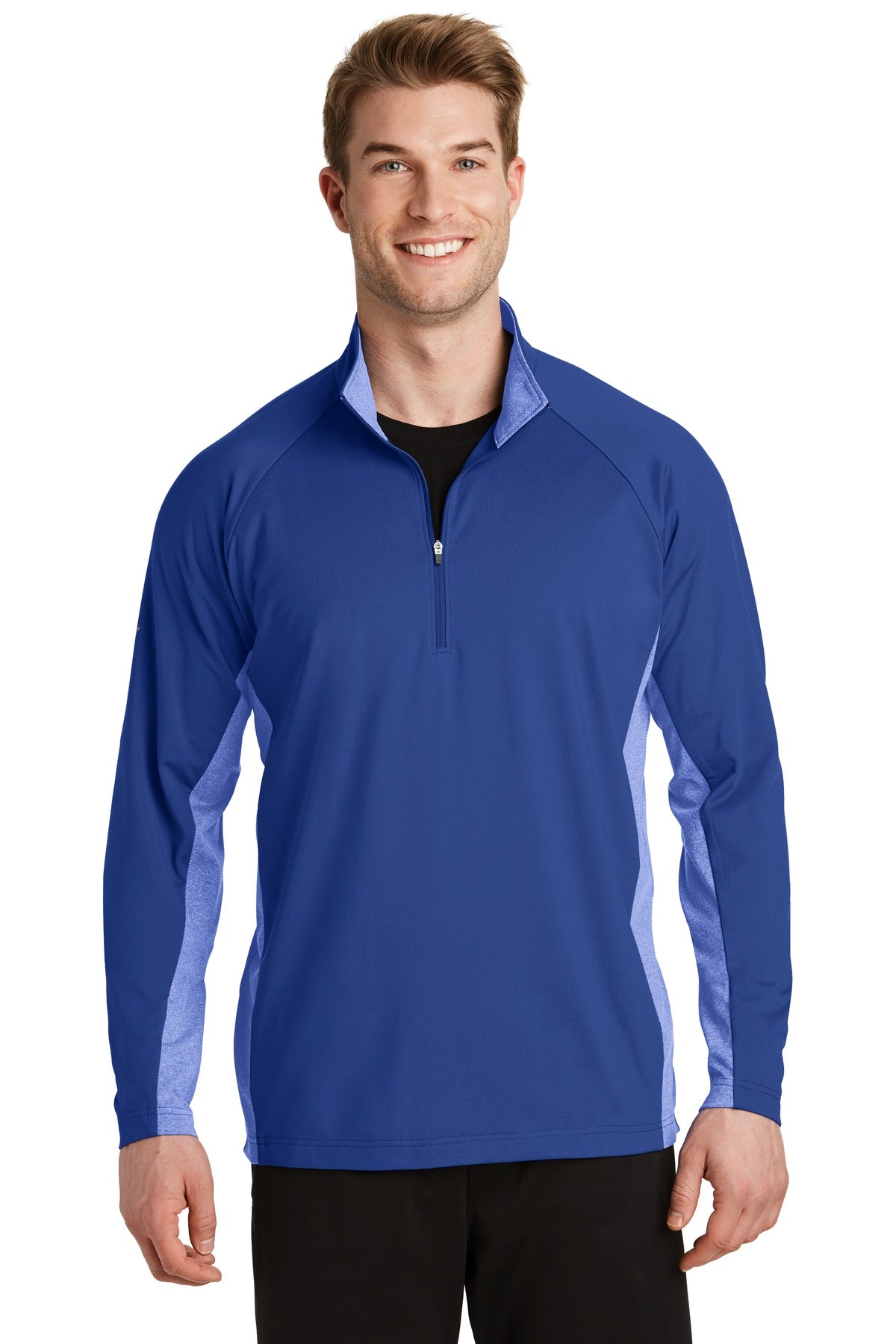 Sport-Tek ST854: Sport-Wick Stretch Contrast 1/2-Zip Pullover