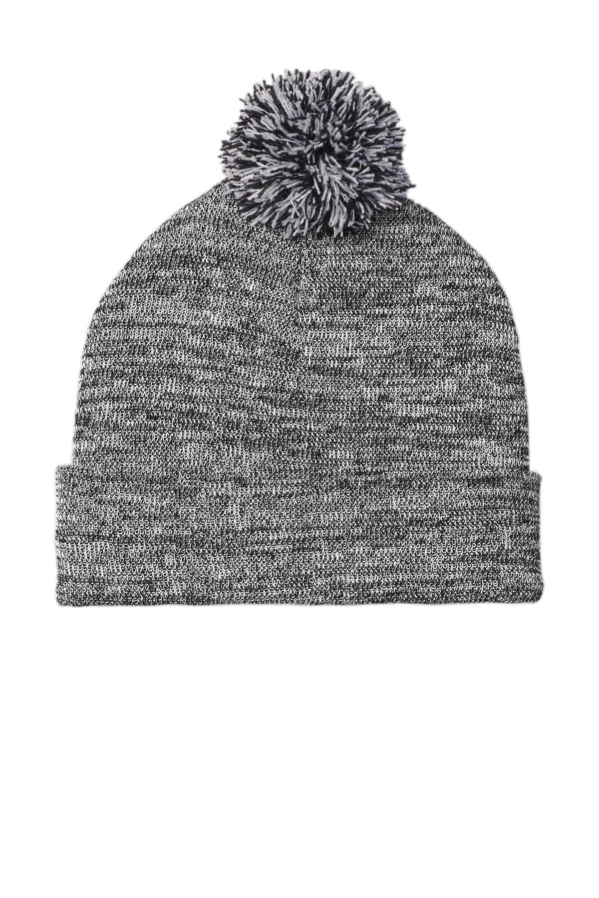 Sport-Tek STC41: Heather Pom Pom Beanie