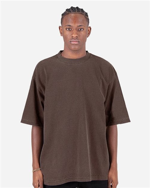 Shaka Wear SHGDD Unisex Max Heavyweight Garment-Dyed Drop Shoulder T-Shirt in 