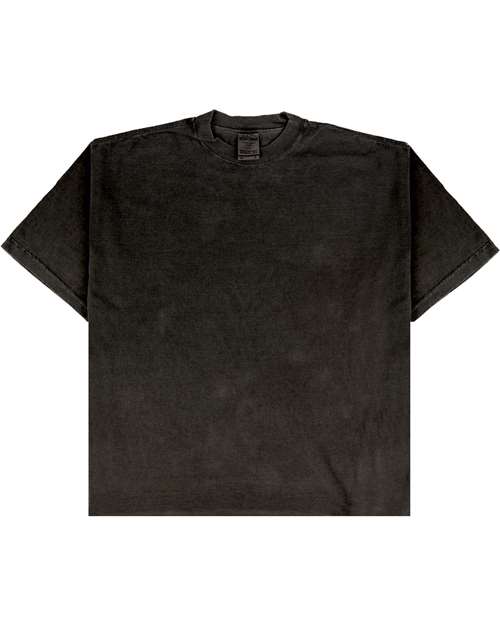 Shaka Wear SHGDD Unisex Max Heavyweight Garment-Dyed Drop Shoulder T-Shirt in Black