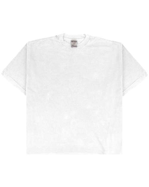 Shaka Wear SHGDD Unisex Max Heavyweight Garment-Dyed Drop Shoulder T-Shirt in White