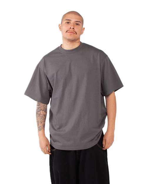 Shaka Wear SHMHSS Unisex Max Heavyweight T-Shirt in Dark Grey