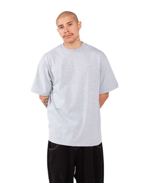 Shaka Wear SHMHSS Unisex Max Heavyweight T-Shirt in Heather Grey