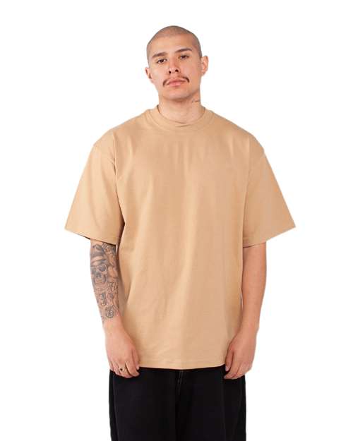 Shaka Wear SHMHSS Unisex Max Heavyweight T-Shirt in Khaki