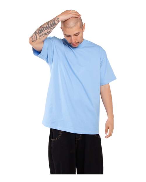 Shaka Wear SHMHSS Unisex Max Heavyweight T-Shirt in Sky Blue