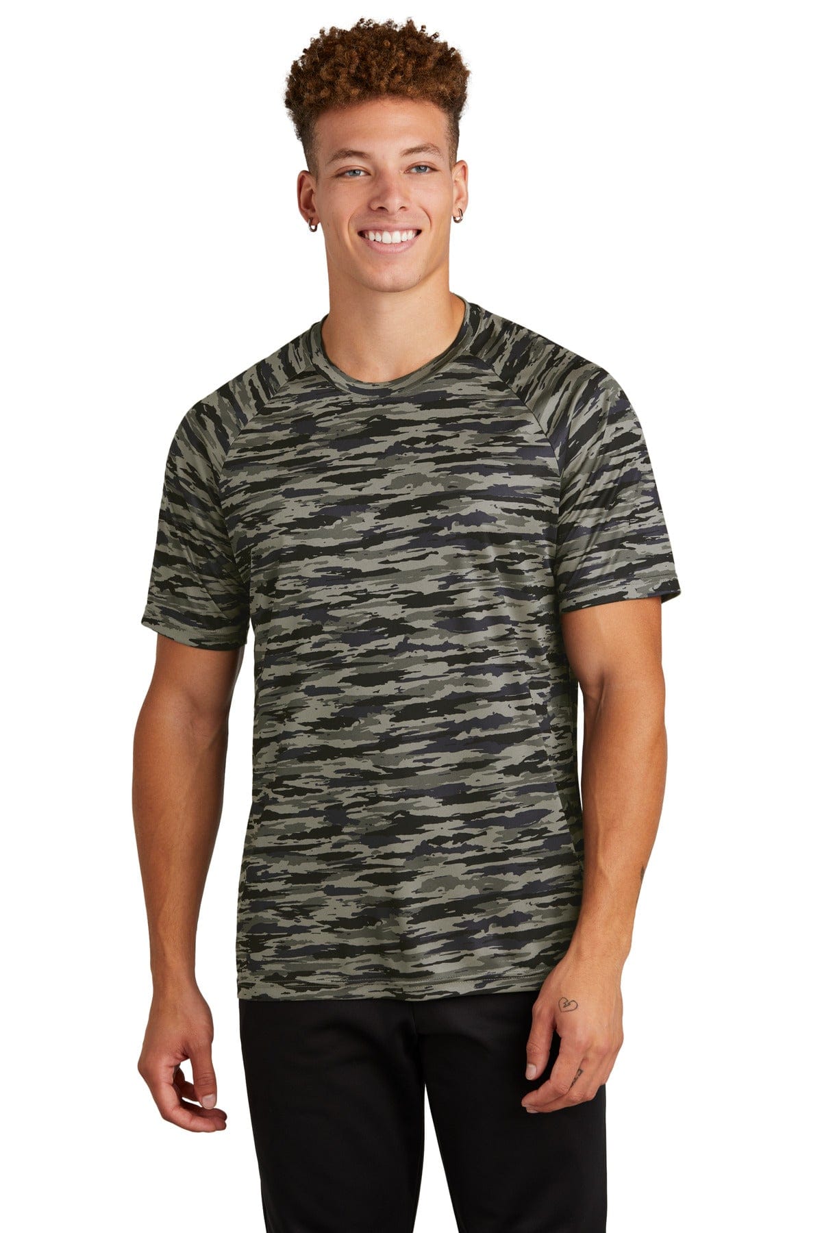 Sport-Tek Drift Camo Tee ST375 in True Navy