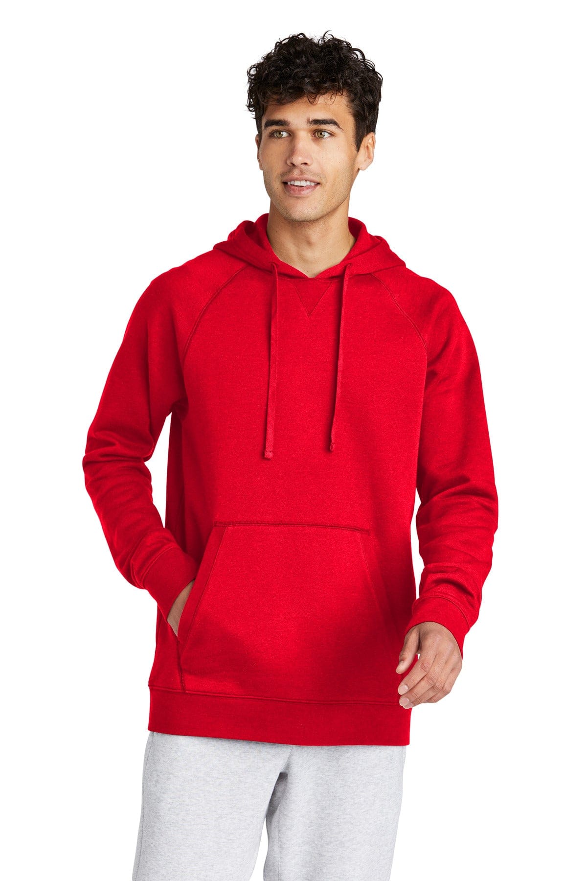 Sport-Tek Drive Fleece Pullover Hoodie STF200 in True Red
