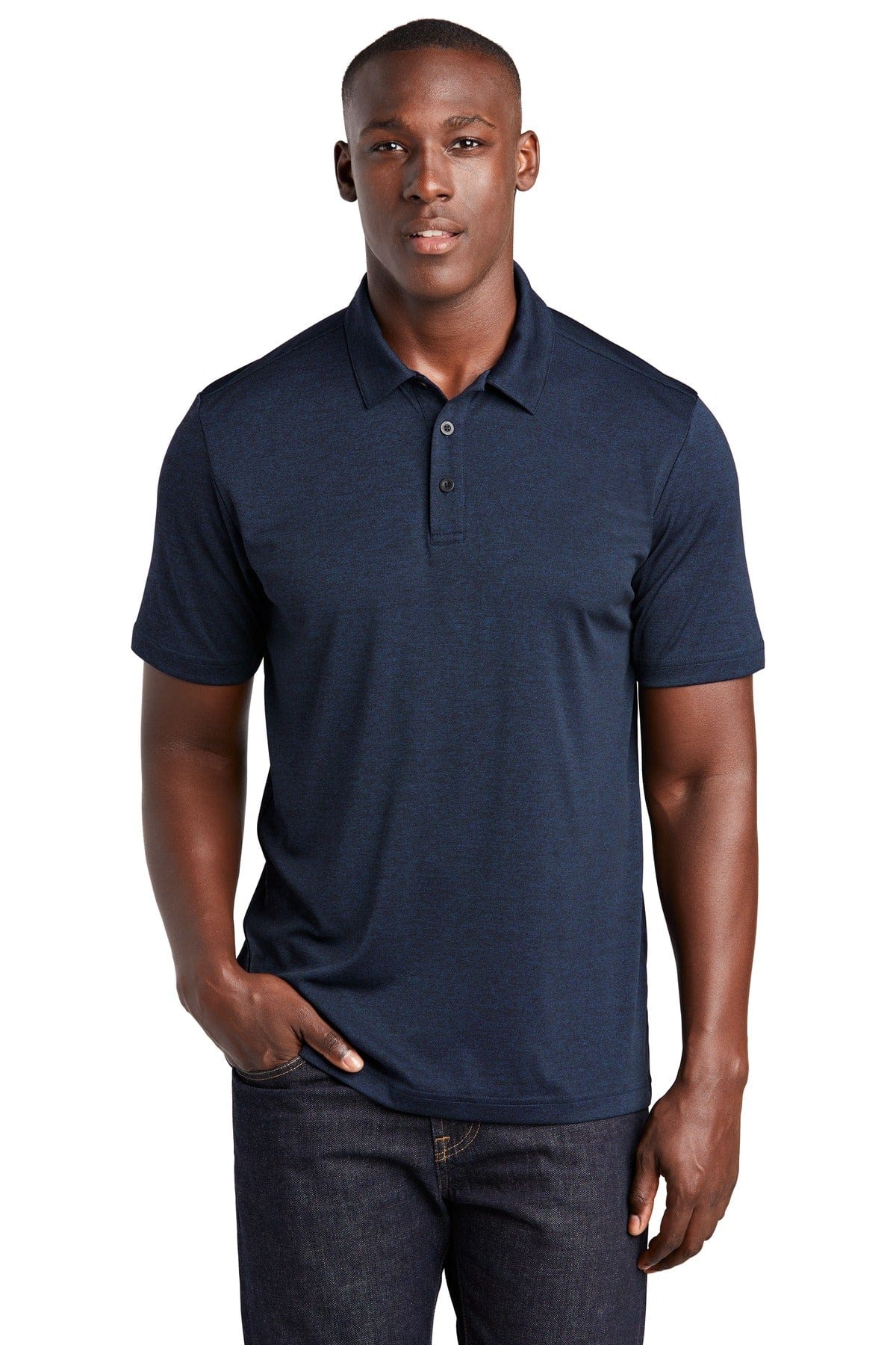Sport-Tek Endeavor Polo ST467 in Dark Royal Heather