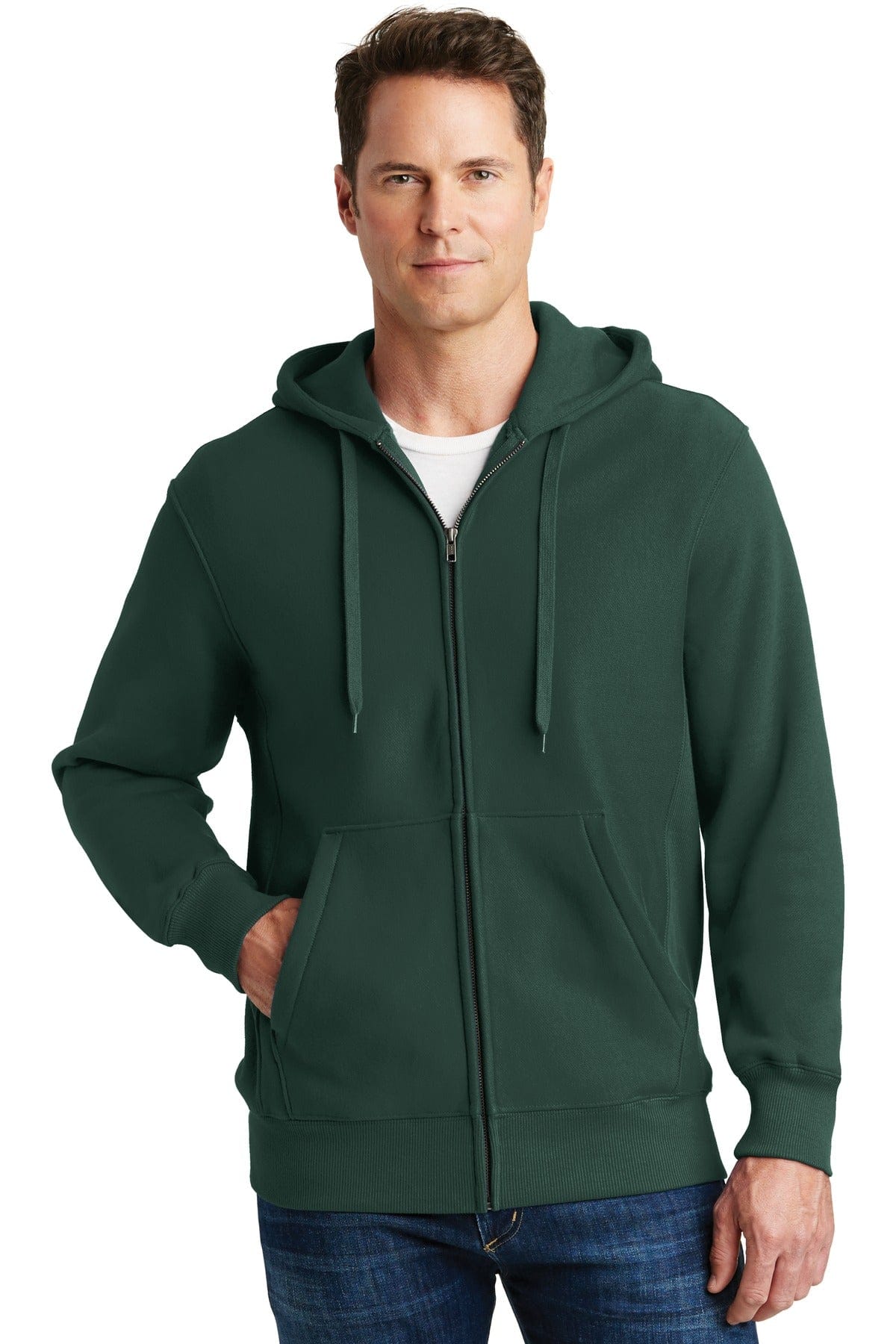 Sport-Tek Sweatshirts/Fleece XS / Dark Green Sport-Tek F282 Super Heavyweight Full-Zip Hooded Sweatshirt