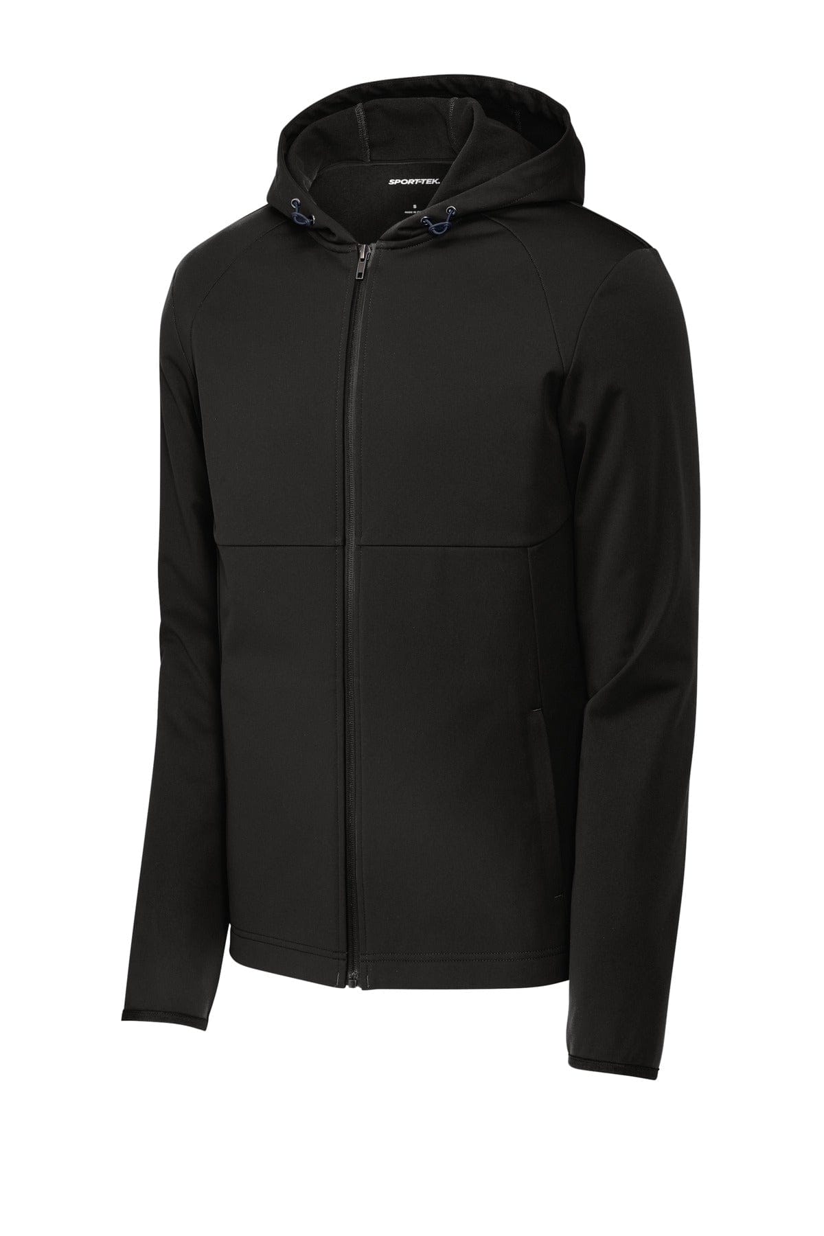 Sport-Tek Hooded Soft Shell Jacket ST980 in Deep Black