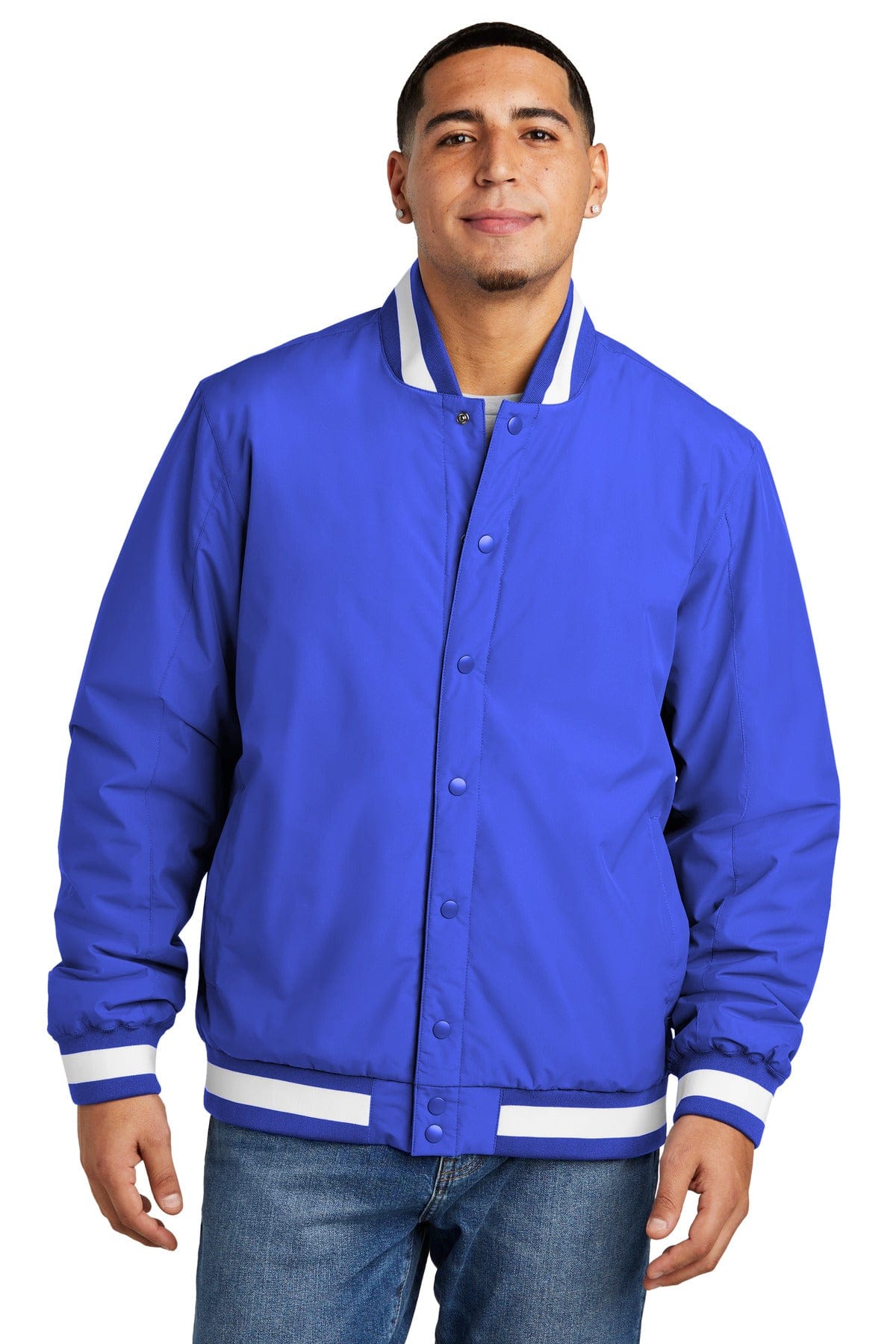 Sport-Tek JST58 Insulated Varsity Jacket in 