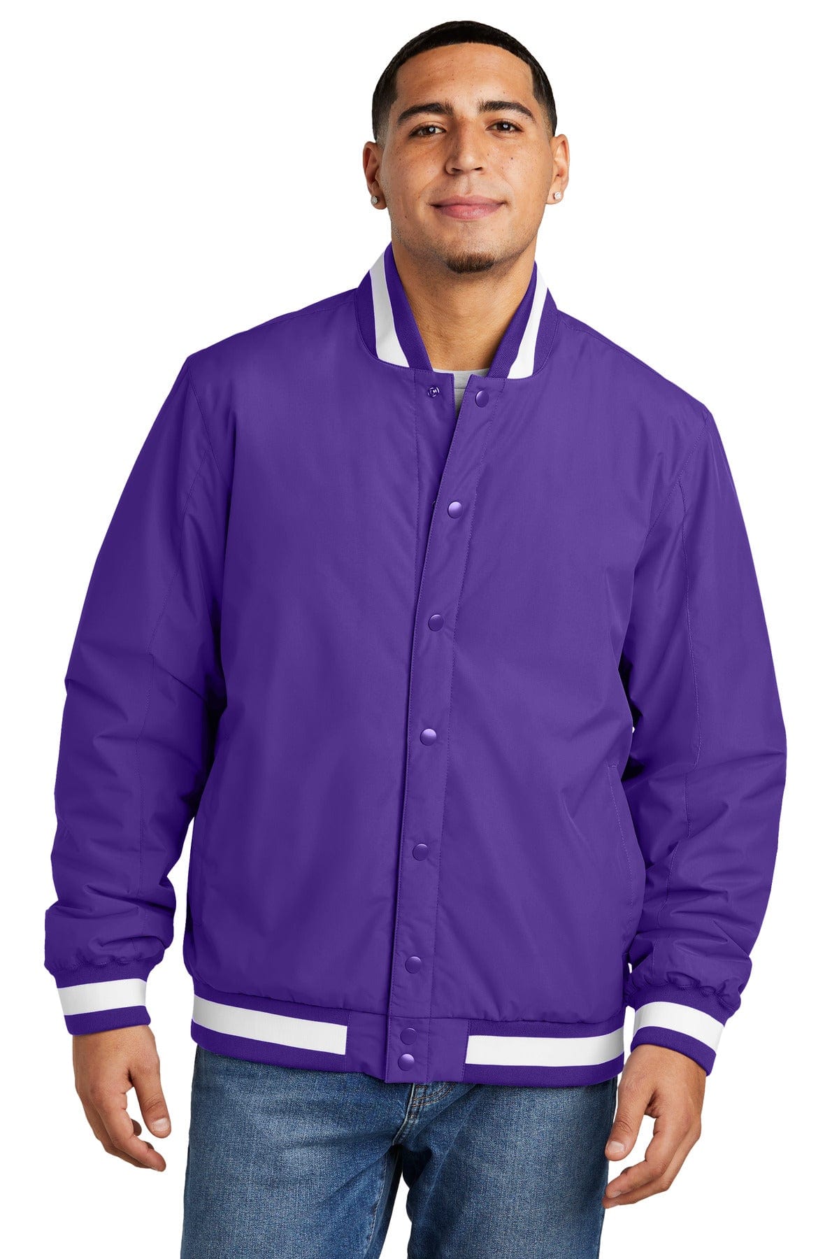 Sport-Tek JST58 Insulated Varsity Jacket in 