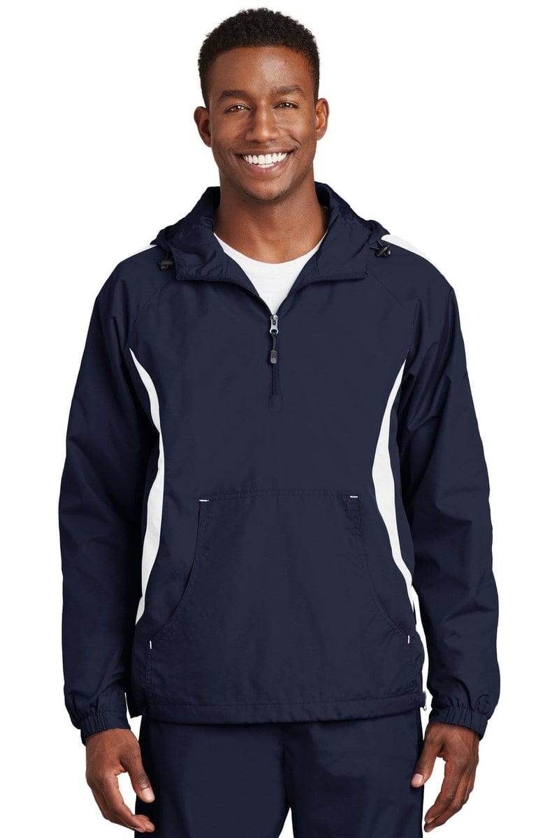 Sport-Tek JST63 Colorblock Raglan Anorak in 