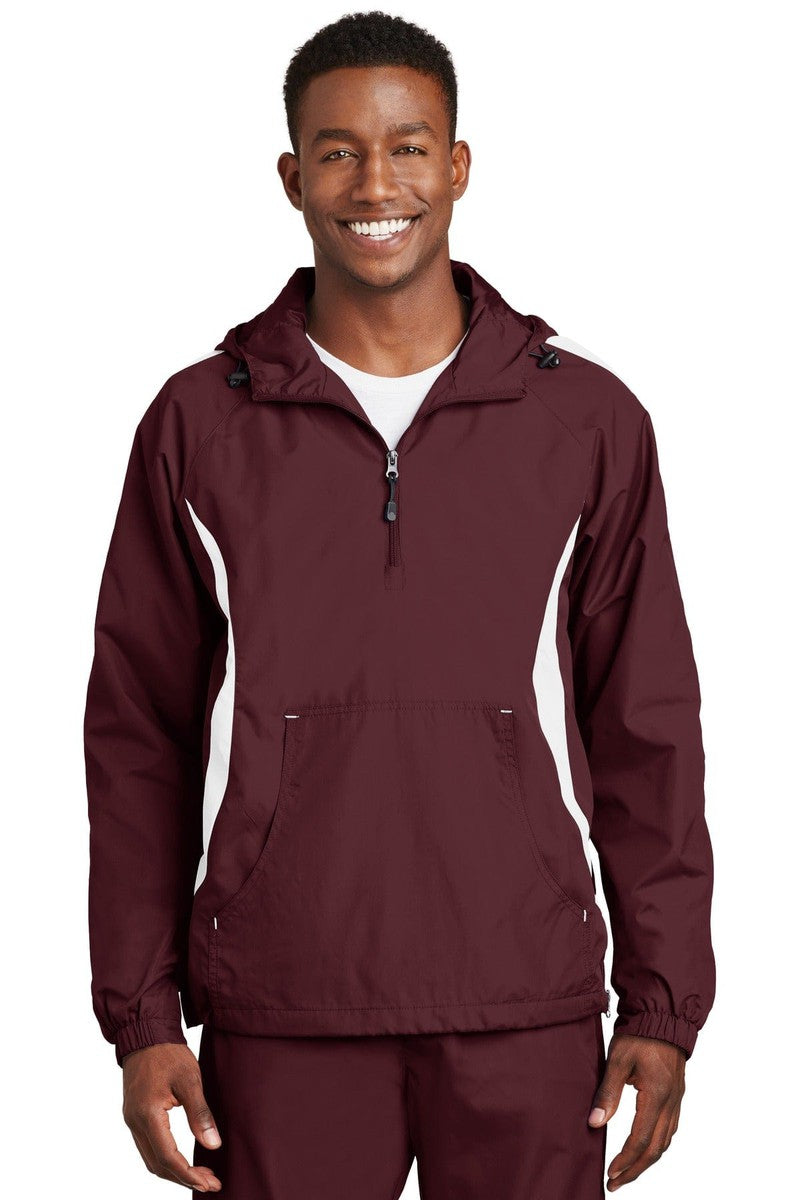 Sport-Tek JST63 Colorblock Raglan Anorak in 
