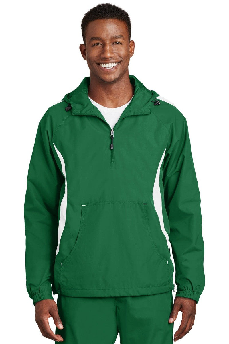 Sport-Tek JST63 Colorblock Raglan Anorak in 