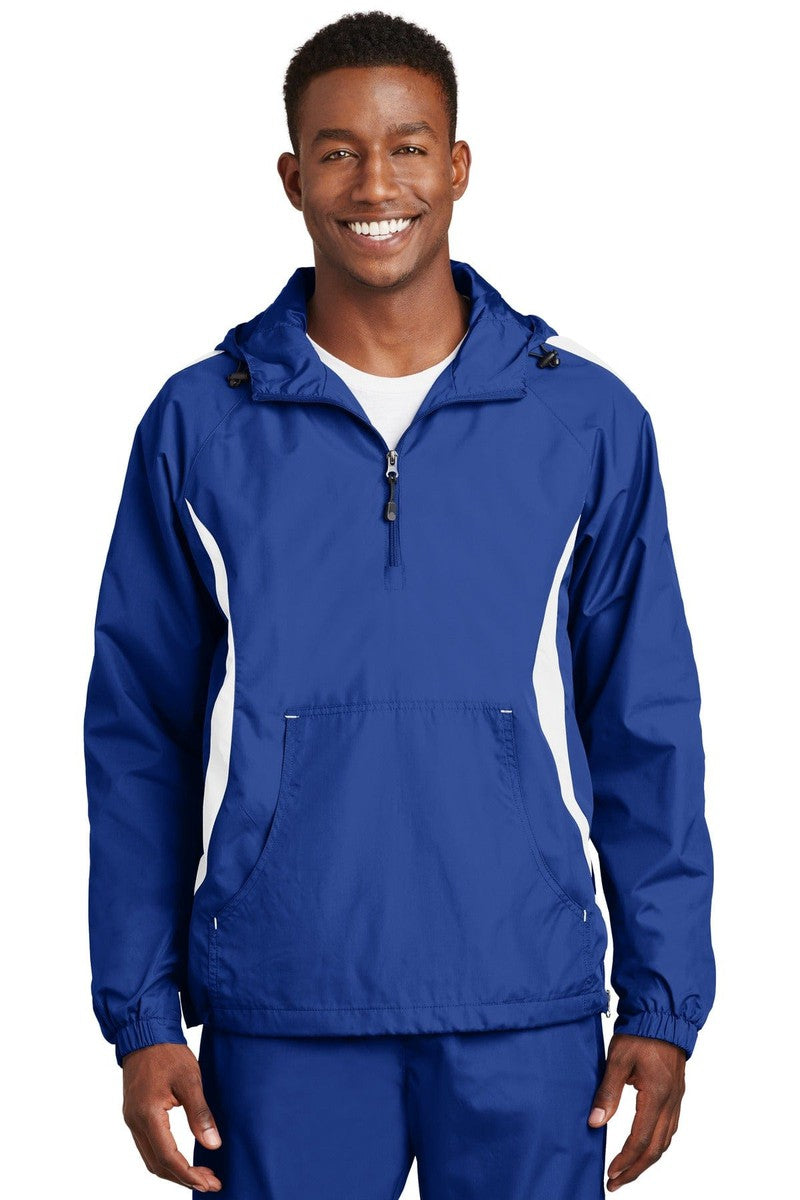 Sport-Tek JST63 Colorblock Raglan Anorak in 