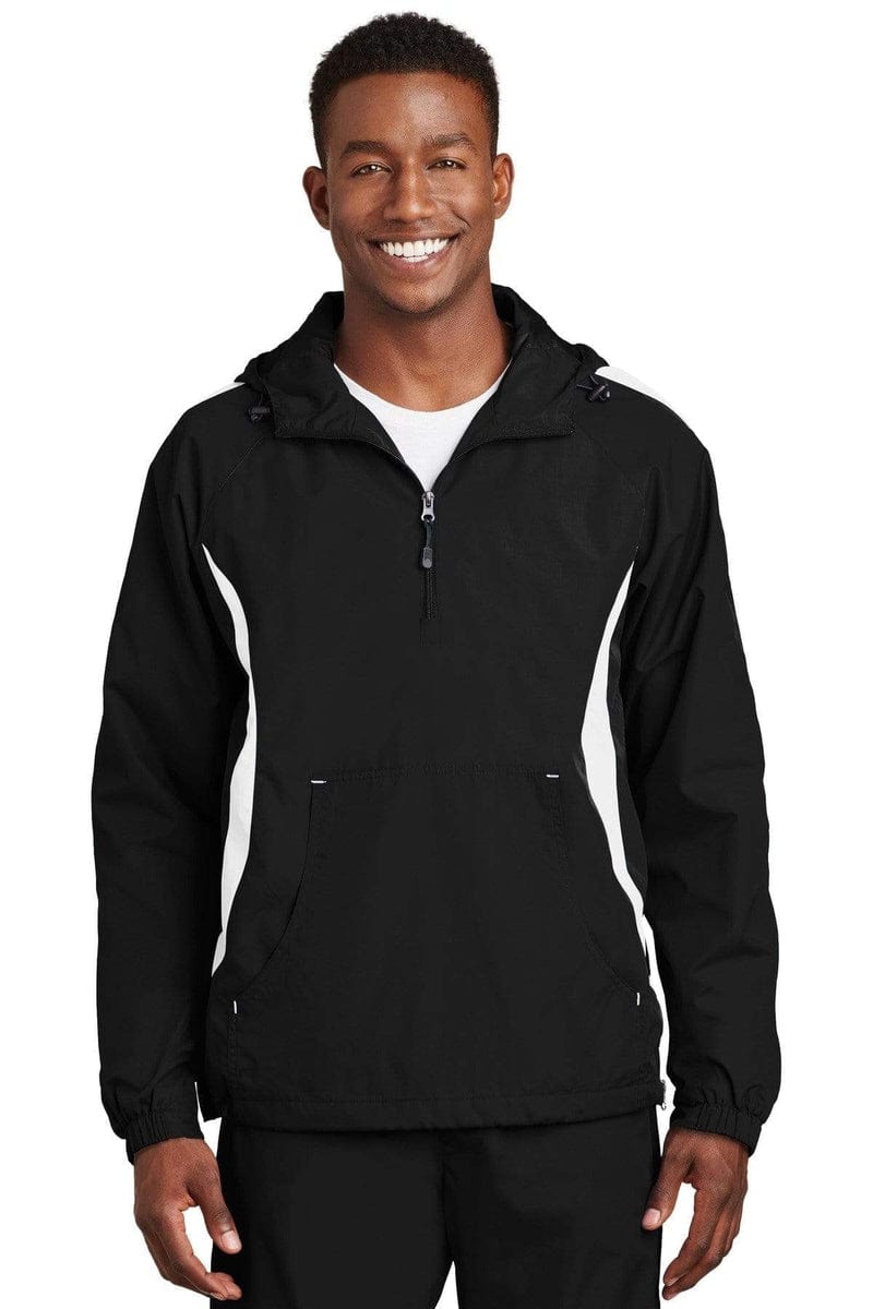 Sport-Tek JST63 Colorblock Raglan Anorak in 